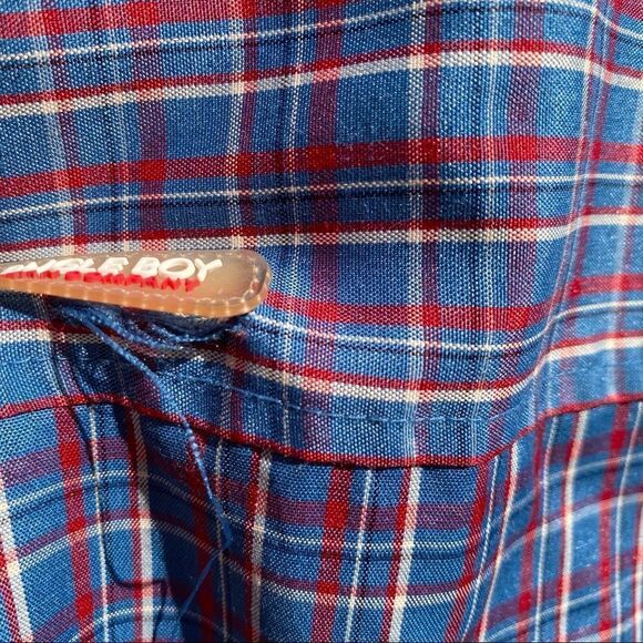 Vintage Bugle Boy Jean Company Long Sleeve Button Up Zip Pockets Plaid Shirt XL - Picture 9 of 13